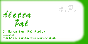aletta pal business card